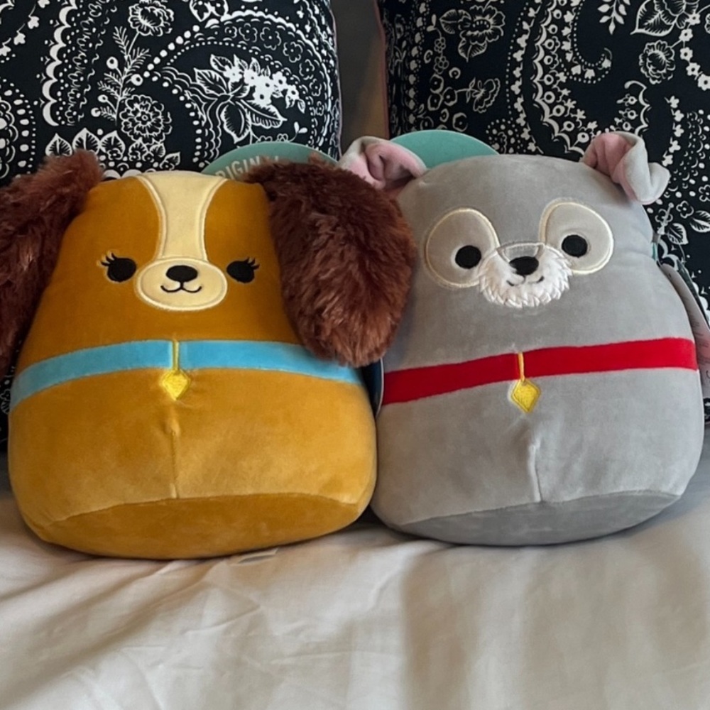 NWT! Pair of lady and the tramp 8” squishmallow